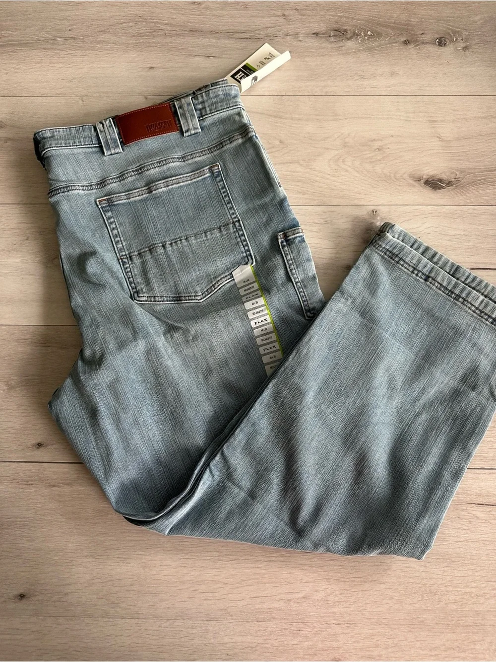 Duluth Ballroom Double Flex Relaxed Fit Jeans Light Wash Denim 46x30 NWT IN PKG